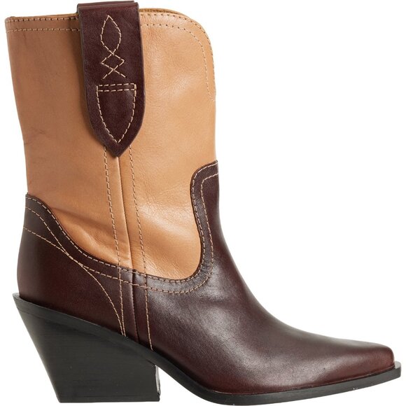 NEW Free People Pitchfork Point Western Boots - Leather, Pointed Toe 925 6s3 - Picture 4 of 15